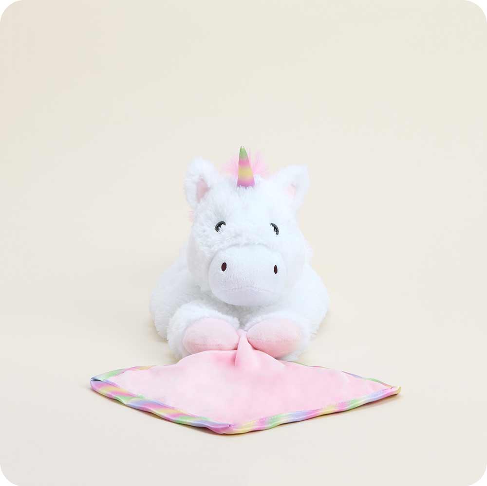 Image 91: Microwavable Unicorn Infant Security Blanket Stuffed Animal Warmies