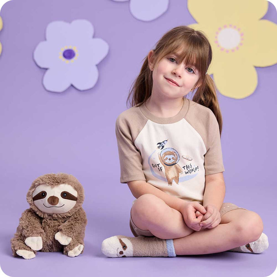 Sloth Shorties Pajamas - Opal Table Snug Range