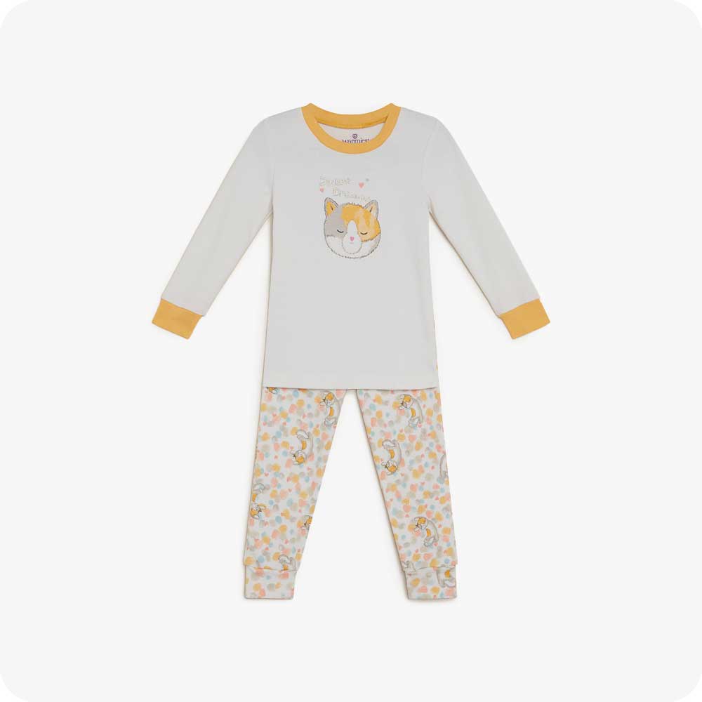 Image 86: Calico Cat Kids Pajamas Cozy Sleepwear - Warmies