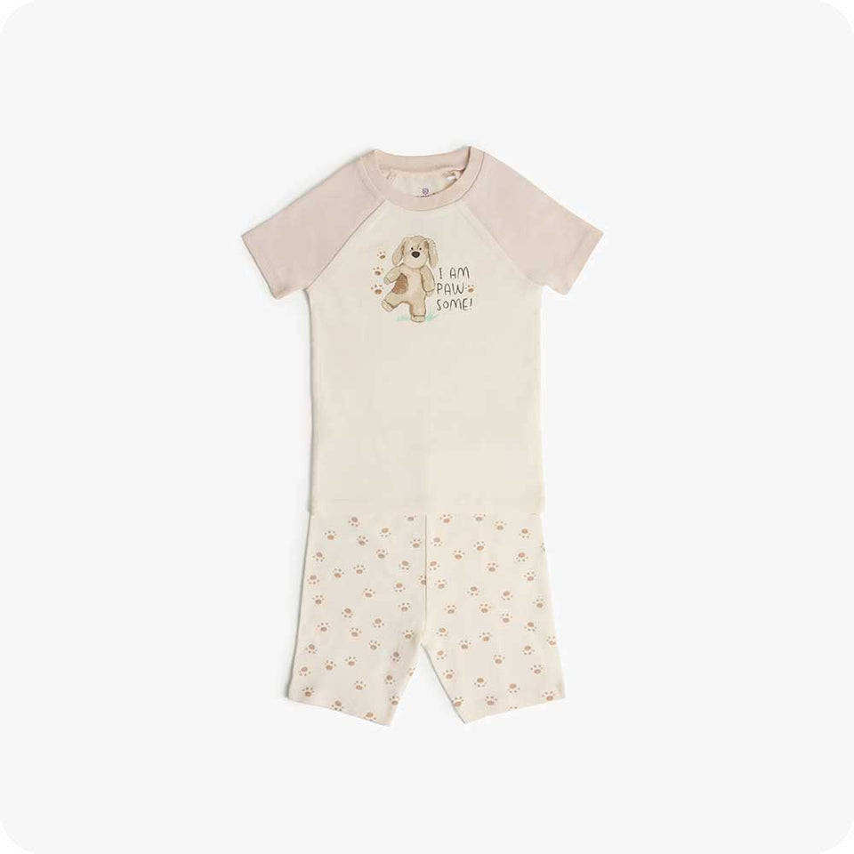 Puppy Shorties Pajamas - Quiet Table Dreamy Range