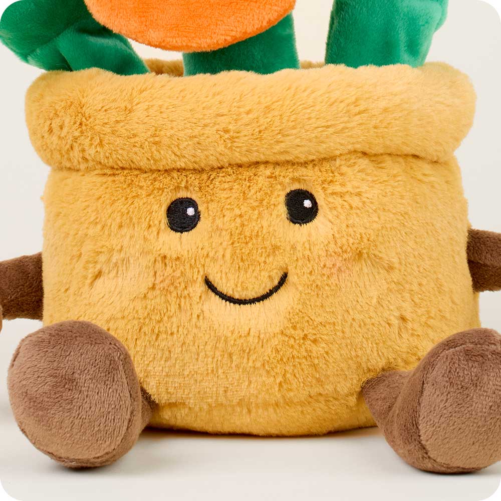Image 101: Orange Flower Pot Stuffed Animal Warmies